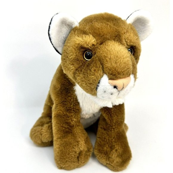 Wild Republic Mountain Lion Realistic Plush Wild Cat Animal Stuffed Toy K&M 10" - Picture 1 of 12